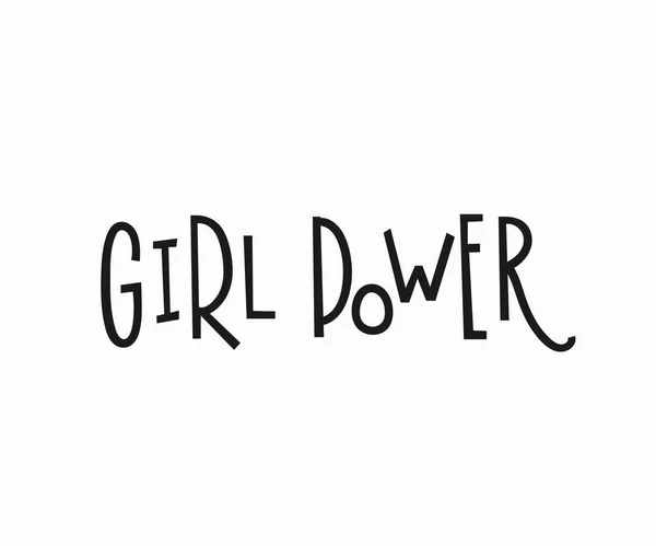 Girl power t-shirt kutipan huruf . - Stok Vektor