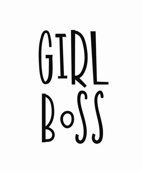 Girl boss t-shirt quote lettering. - Stok Vektor