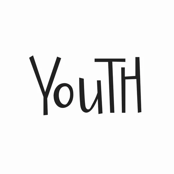 Youth t-shirt cytat napis. — Wektor stockowy