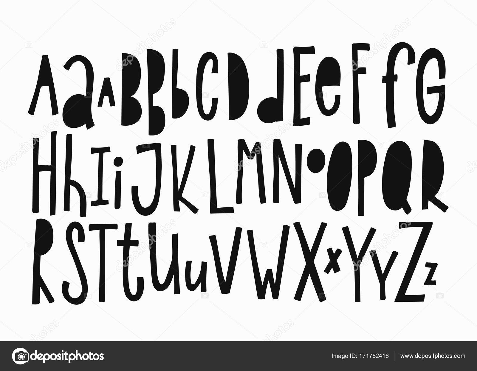 簡単な子供の字を落書き ストックベクター C Lenaro