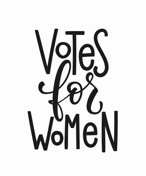 Kadınlara oy t-shirt alıntı yazı. — Stok Vektör
