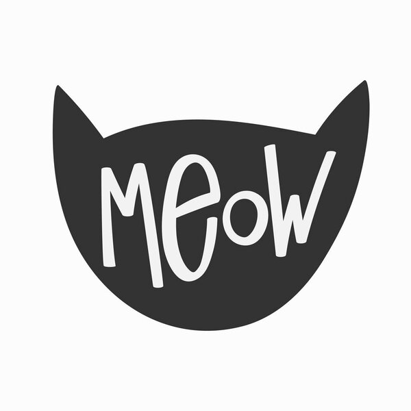 Meow shirt quote lettering.
