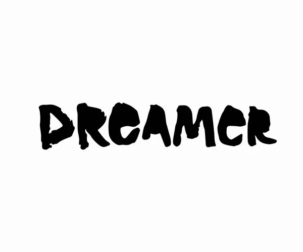 Letras de citas de camisa Dreamer — Vector de stock