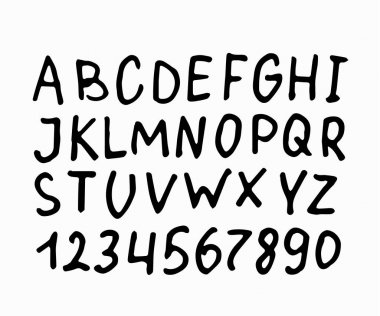 Doodle basit çocuk alfabesi