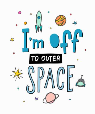 Ben uzaydan alıntı tipografi yazı için gidiyorum