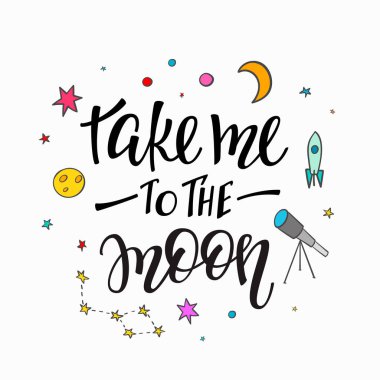 Beni aya götür tipografi yazı alıntı