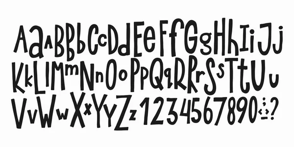 Doodle semplice alfabeto per bambini — Vettoriale Stock
