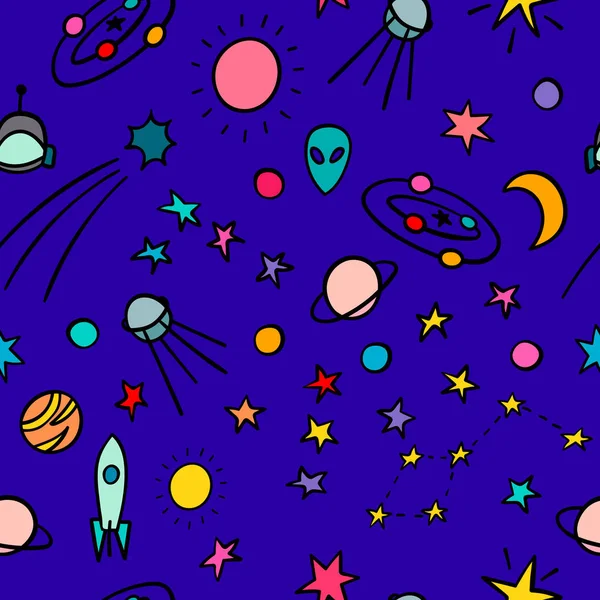 Cosmos space astronomy simple seamless pattern