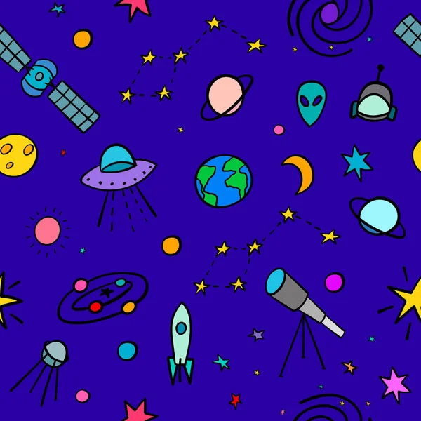 Cosmos space astronomy simple seamless pattern