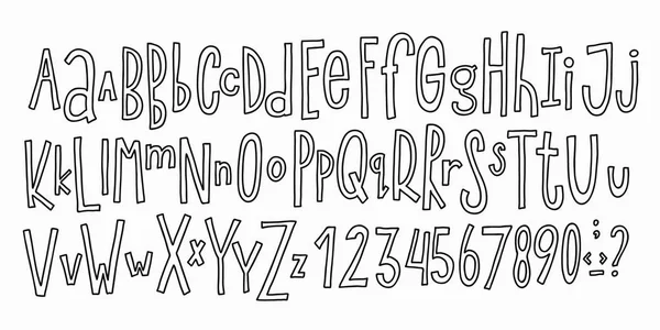 Doodle alfabeto simple de los niños — Archivo Imágenes Vectoriales