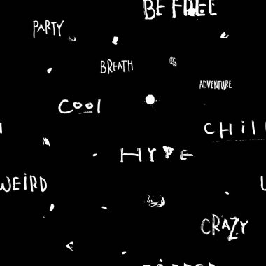 Soyut blob yazı leke desen