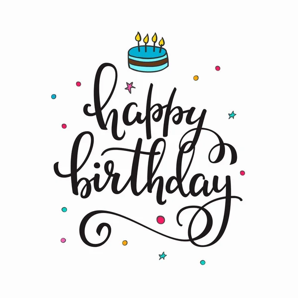 Happy Birthday Party lettrage typographie ensemble — Image vectorielle