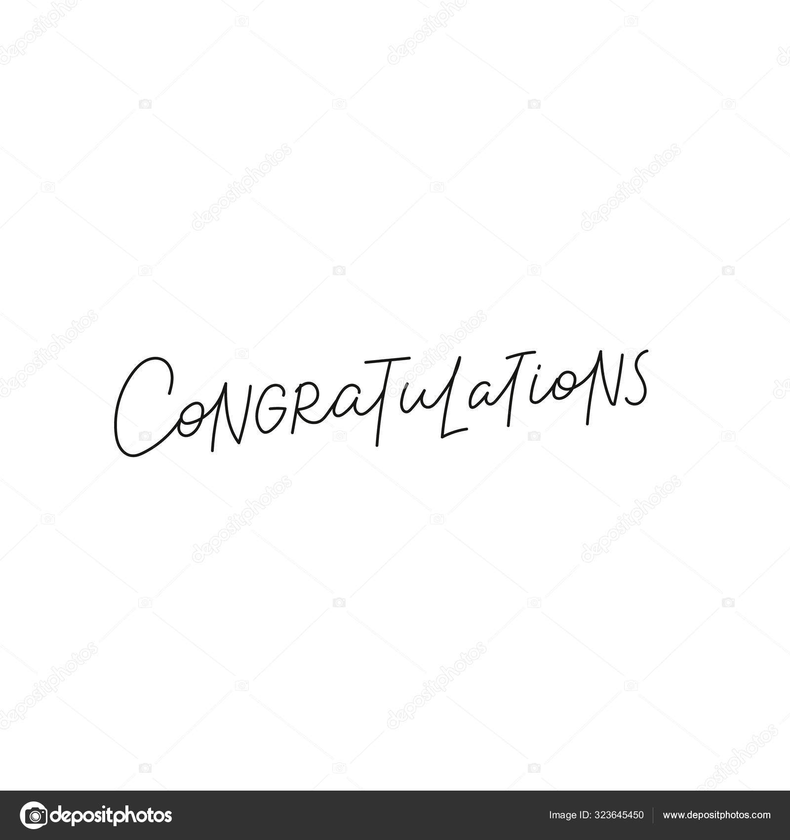 Félicitations calligraphie citation lettrage — Image