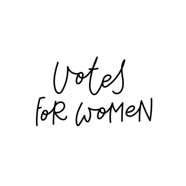 Votes femmes féministe calligraphie citer lettrage — Image vectorielle
