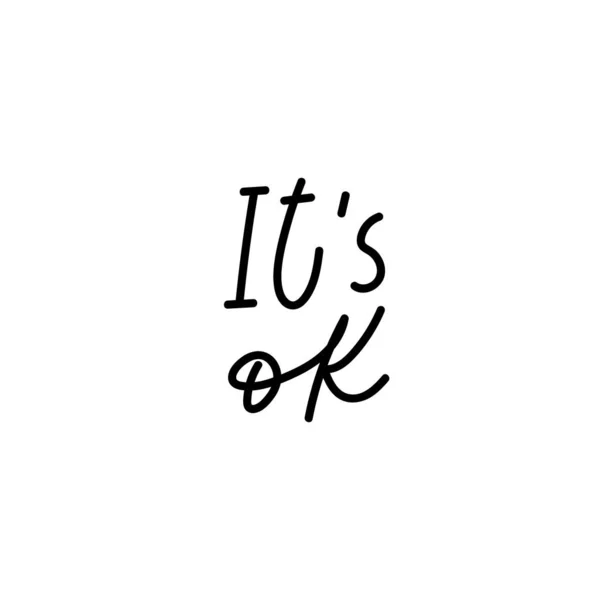 Su ok caligrafía citar letras — Vector de stock