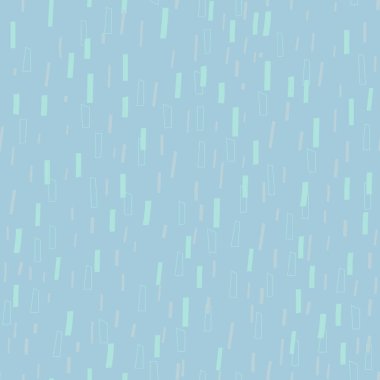 Küçük basit çizgiler, pürüzsüz yüzey çizimleri. İlkbahar yağmurlu mevsim ilham tipografisi. El çizimi resim. Vektör kumaş ambalaj kağıdı küçük süslü şablon