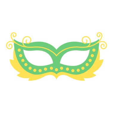 Mardi gras maskesi. Simge Festivali veya parti renkli aksesuarlar
