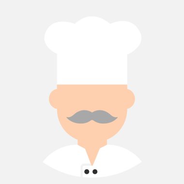 Simge avatar şef aşçı adam şapkalı