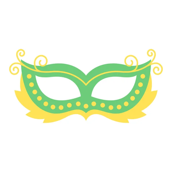 Máscara de Mardi gras. Ícone adereços coloridos para festival ou festa — Vetor de Stock