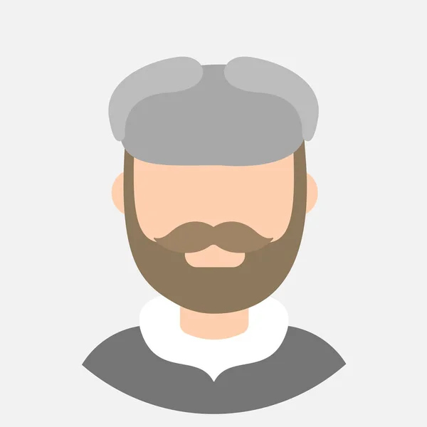 Pictogram avatar Russische man met baard — Stockvector