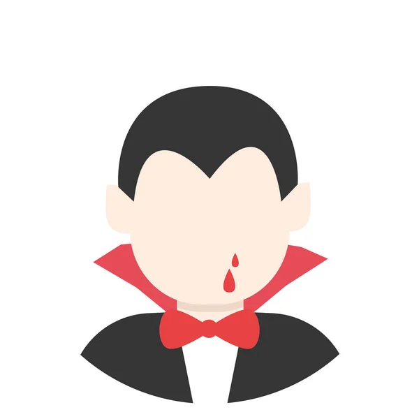 Icono avatar vampiro de dibujos animados — Vector de stock