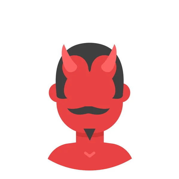 Kartun setan avatar ikon - Stok Vektor