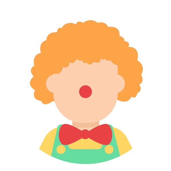 Ikon avatar clown tecknad — Stock vektor