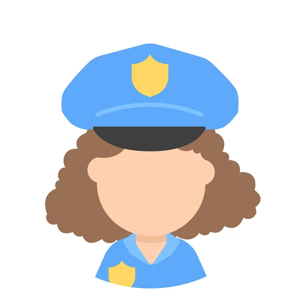 Icon avatar police woman — Stock Vector