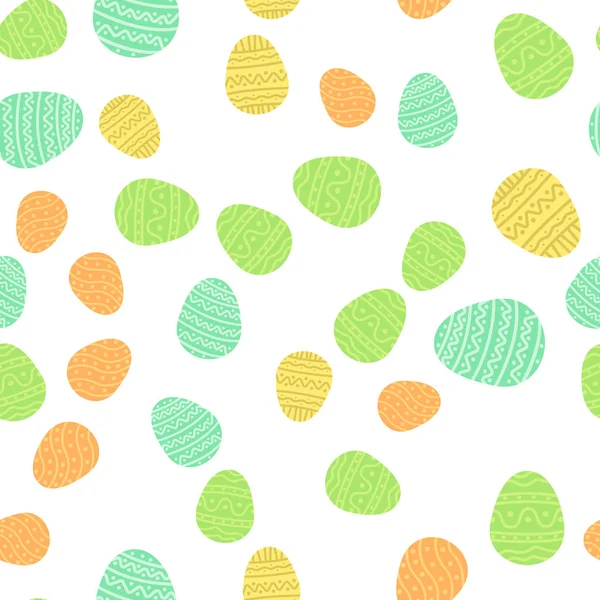 Huevo de Pascua colorido con la textura del ornamento patrón sin costuras — Vector de stock