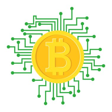 Bitcoin altın madeni para ile işlem devre şemaları