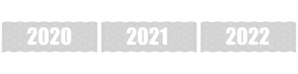 Абстрактный новый год 2020, 2021 и 2022 на фоне волновой линии — стоковый вектор