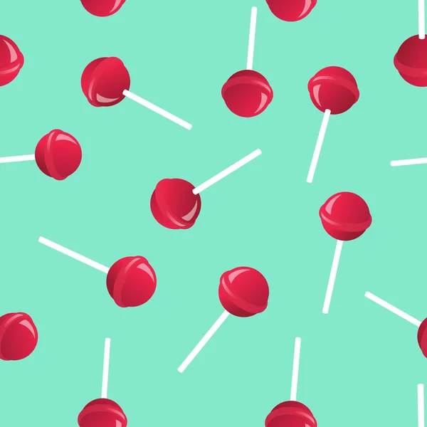 Cute sweet lollipops seamless pattern isometric pop style — Stock Vector