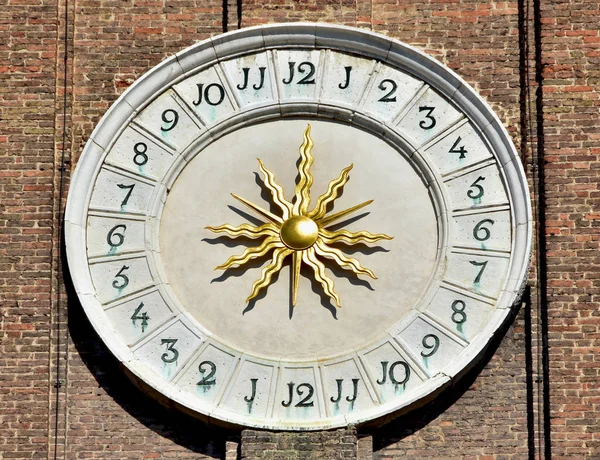 Santi Apostoli church clock — Stock Photo, Image