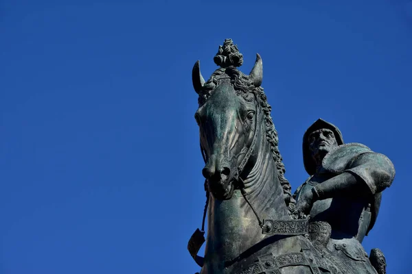 Statuen af Bartolomeo Colleoni - Stock-foto