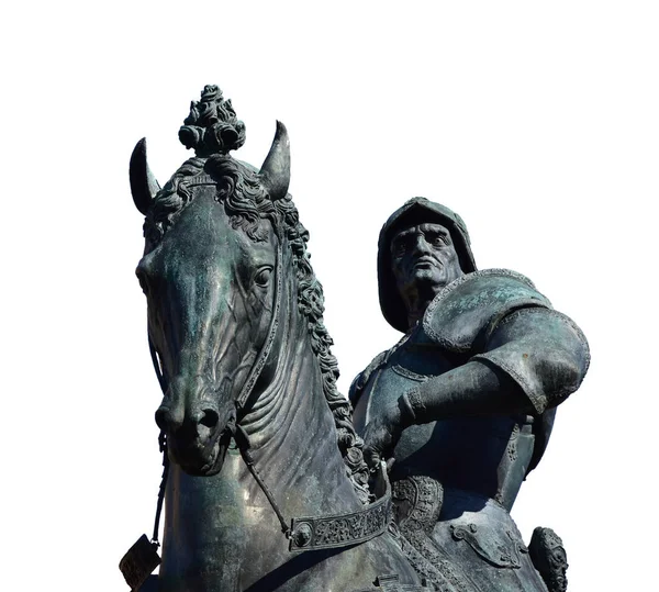 Estatua de Bartolomeo Colleoni aislada — Foto de Stock