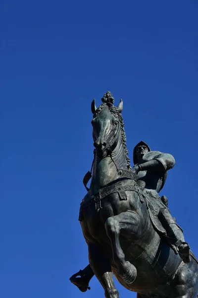Statuen af Bartolomeo Colleoni - Stock-foto