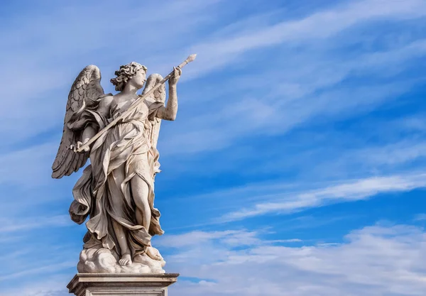 Angel with lance in the sky — Stock Photo, Image