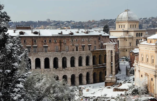 Theater fo Marcellus with snow — Stock Photo, Image