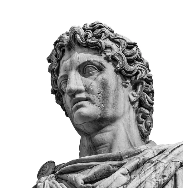 Ricinový nebo Pollux starověké římské socha — Stock fotografie