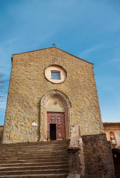 Kościół San Francesco w mieście Cortona — Zdjęcie stockowe