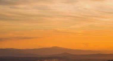 Umbria kırsalında gün batımı