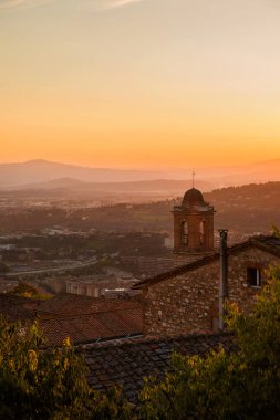 Perugia gün batımı görünümü