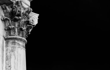 Venedik 'te klasik mimari (B / W)