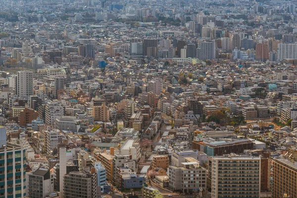 Tokio Eindeloze Buitenwijken Een Muur Van Betonnen Gebouwen Uitzicht Shinjuku — Stockfoto