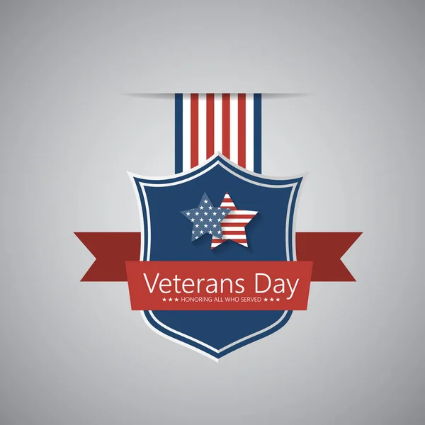 Ilustración vectorial Veteranos plantilla cartel día Estrellas con U.. A — Vector de stock