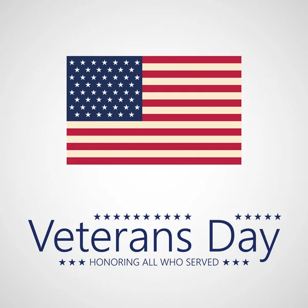 Ilustración vectorial Veteranos plantilla cartel día Estrellas con U.. A — Vector de stock