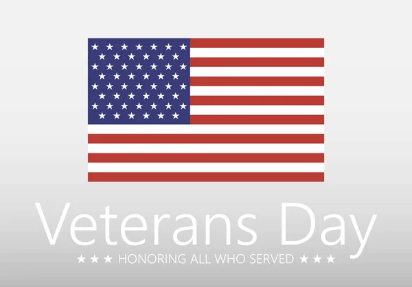 Ilustración vectorial Veteranos plantilla de póster del día Estrellas con EE.UU. — Vector de stock