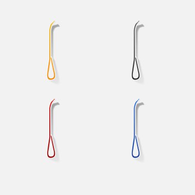 Etiket kağıt ürünleri gerçekçi öğesi tasarım illüstrasyon diş Asansör