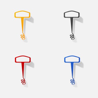 Etiket kağıt ürünleri gerçekçi öğe tasarlamak