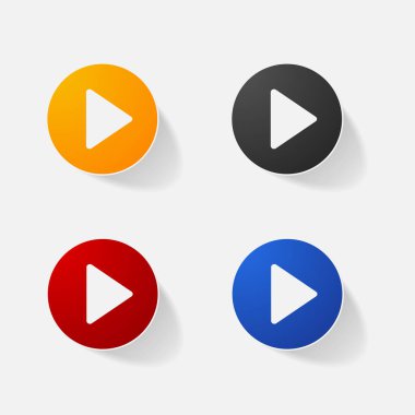 Etiket kağıt ürünleri gerçekçi öğe tasarlamak oynamak